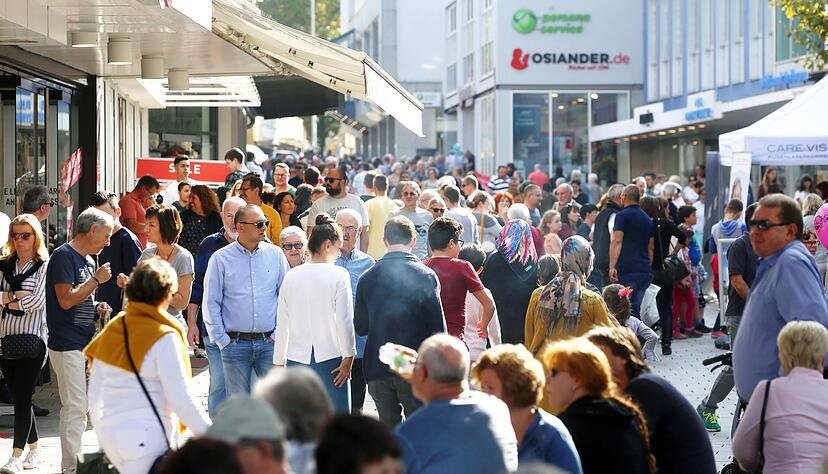 Einkaufen in der Heilbronner Innenstadt.