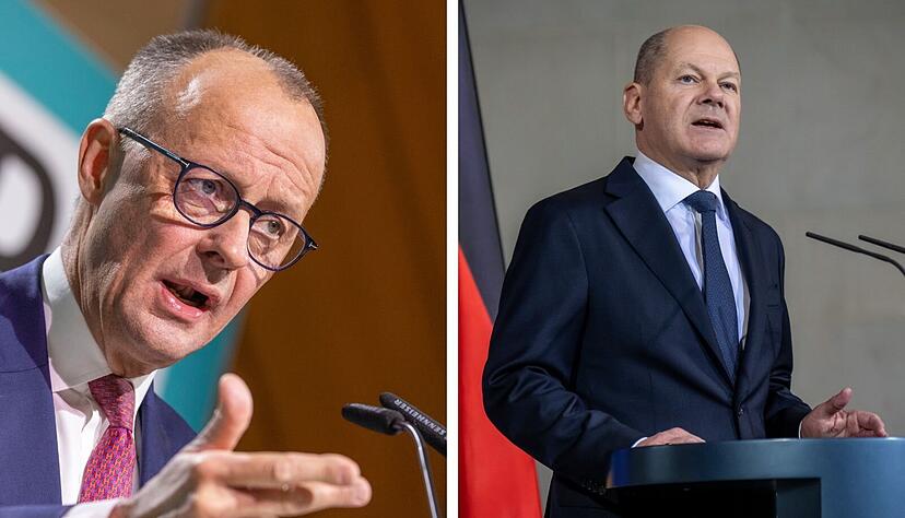 Am 16. Februar treffen Scholz und Merz ein zweites Mal aufeinander. Am 16. Februar treffen Scholz und Merz ein zweites Mal aufeinander.