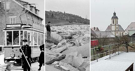Eine zarte Schneedecke hat sich am Montag in Duttenberg gebildet (Foto rechts). Bei der Rückbetrachtung zeigt sich, dass richtig kalte Winter im Heilbronner Land aufgrund des Klimawandels seltener geworden sind.
