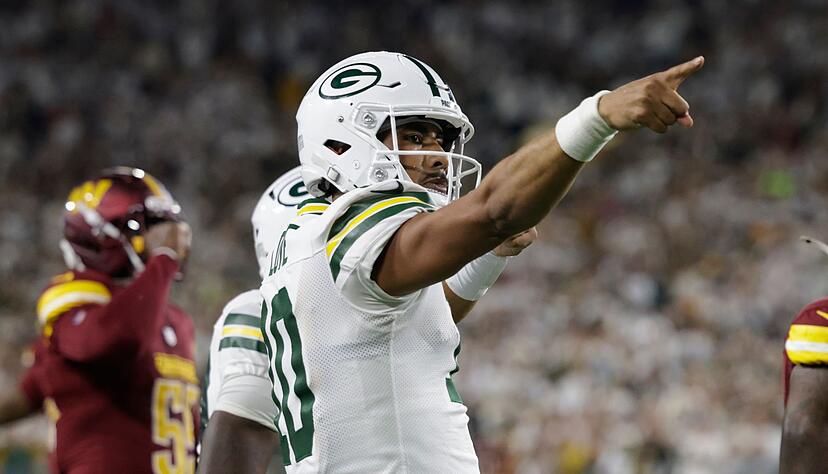 Packers-Quarterback Jordan Love darf jubeln.