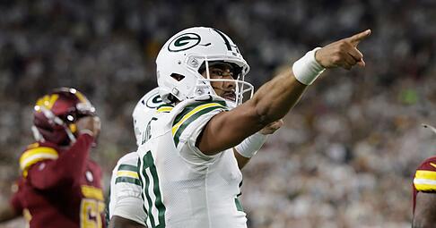 Packers-Quarterback Jordan Love darf jubeln.