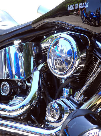 Herausgeputzt für den Wochenendausflug: Diese Maschine zieht die Blicke der Motorradfahrer auf sich.