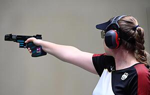 Pistolenschützin Doreen Vennekamp wurde Siebte. Pistolenschützin Doreen Vennekamp wurde Siebte.