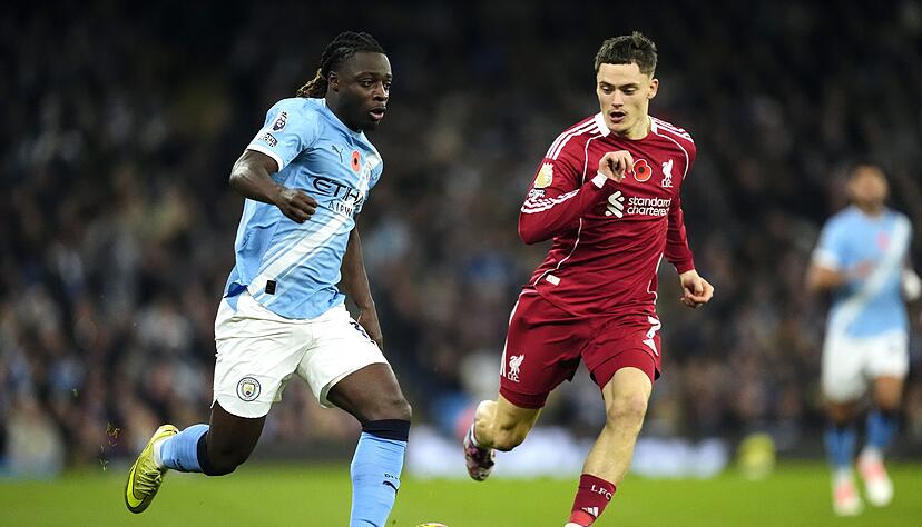 Mann des Spiels war Jeremy Doku (l), der auch das 3:0 für Man City erzielte. Mann des Spiels war Jeremy Doku (l), der auch das 3:0 für Man City erzielte.