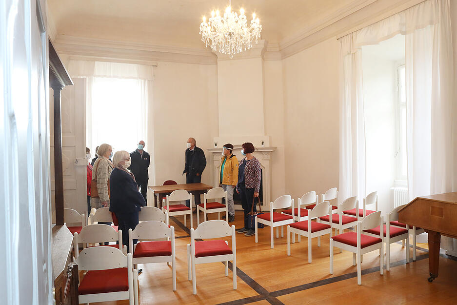 Leser-F&uuml;hrung durchs neue Schlosshotel Horneck in Gundelsheim