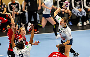 Alleine konnte Munia Smits das Angriffsspiel der Sport-Union nach ihrer Rückkehr noch nicht schultern, doch mit ihr hat die Neckarsulmer Offensive im Winter merklich an Variabilität gewonnen. Alleine konnte Munia Smits das Angriffsspiel der Sport-Union nach ihrer Rückkehr noch nicht schultern, doch mit ihr hat die Neckarsulmer Offensive im Winter merklich an Variabilität gewonnen.