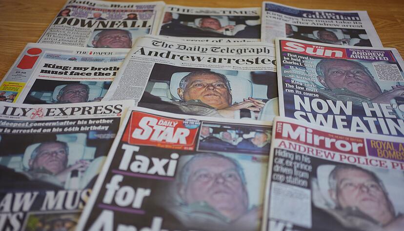 Der Fall Andrew bestimmt in Gro&szlig;britannien die Titelseiten.