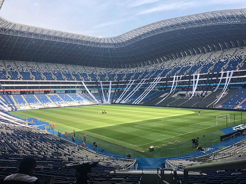 Guadalupe (Mexiko): Im Estadio BBVA werden drei Gruppenspiele und ein Sechzehntelfinale ausgetragen. 53.500 Zuschauer finden dann dort Platz.