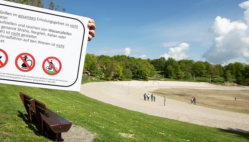 Die Schilder stehen noch nicht, aber am Breitenauer See gelten ab sofort neue Regeln. Grillen ist im Freizeitgelände laut Polizeiverordnung ebenso tabu wie laute Musik. Foto: Andreas Veigel