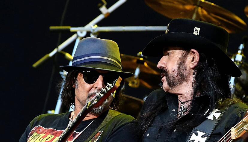 Phil Campbell (l.) rockte mit Lemmy Kilmister 32 Jahre bei Motörhead.
Foto: dpa Phil Campbell (l.) rockte mit Lemmy Kilmister 32 Jahre bei Motörhead.
Foto: dpa