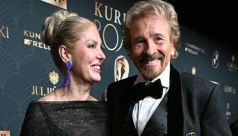 Thomas Gottschalk kam mit seiner Ehefrau Karina zur Romy-Vergabe.