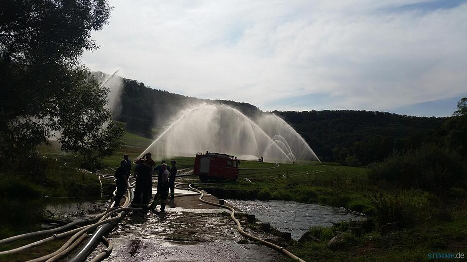 Kontaminiertes Jagstwasser wird abgepumpt | 25.08.