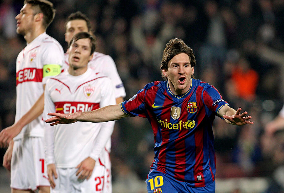 Lionel Messi traf doppelt, Bojan Krkic und Pedro erzielten ebenfalls ein Tor gegen den VfB Stuttgart.