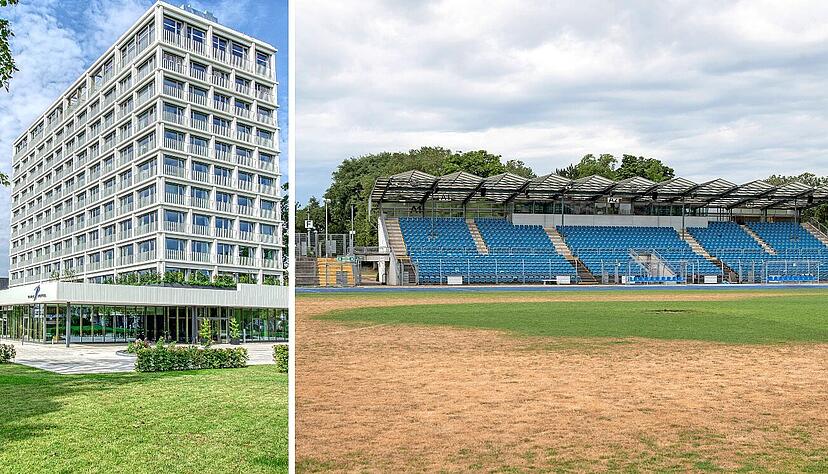 Das Parkhotel als Quartier, das Frankenstadion als Trainingsstätte: So geht Heilbronn ins Rennen als mögliche Gastgeberstadt für die EM. Das Parkhotel als Quartier, das Frankenstadion als Trainingsstätte: So geht Heilbronn ins Rennen als mögliche Gastgeberstadt für die EM.