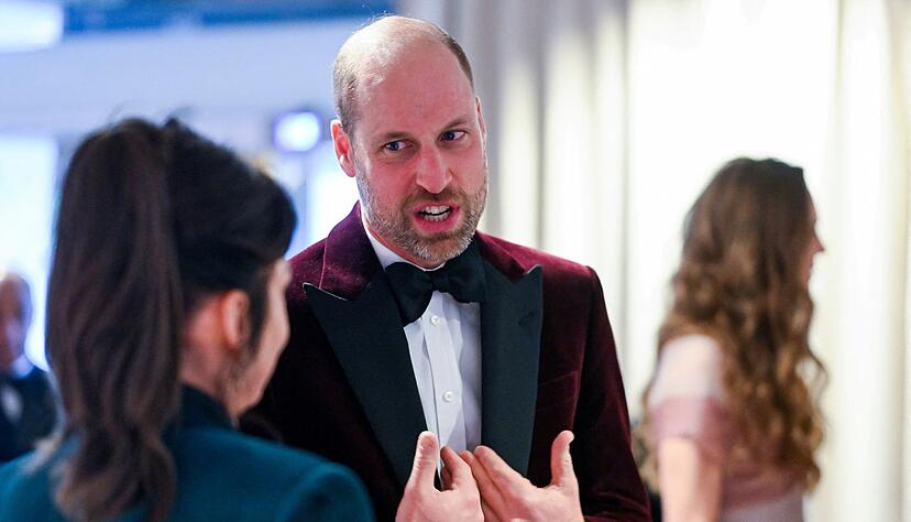 Thronfolger William bei der Verleihung der britischen Filmpreise.