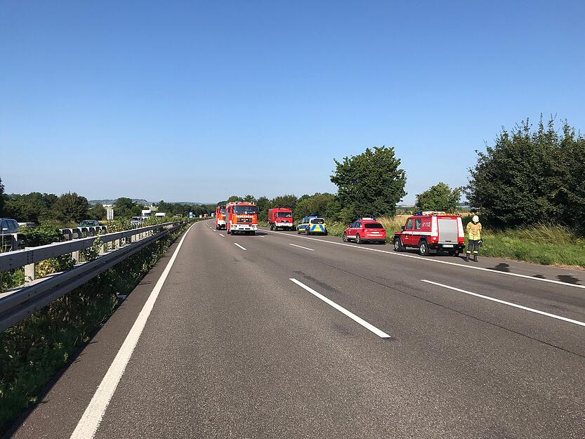 A6-Unfall bei Neuenstein A6-Unfall bei Neuenstein