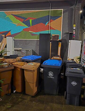 Die M&uuml;lltonnen im Heilbronner Stadtgebiet werden nach und nach abgeholt. Allerdings zieht sich der Ablauf &uuml;ber mehrere Wochen.