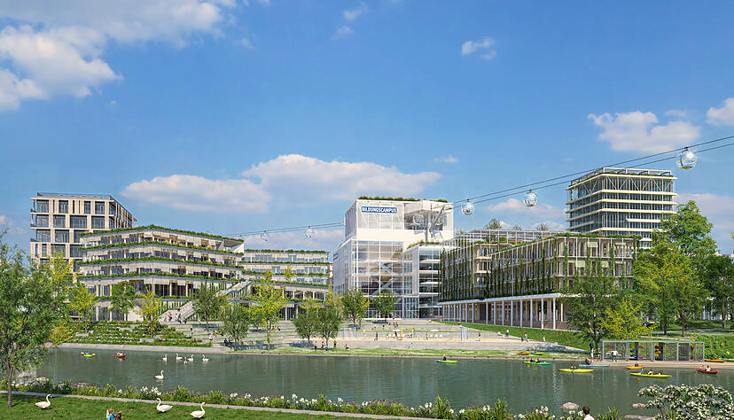 Die Gebäude am erweiterten Bildungscampus West sollen laut den Entwürfen mit üppigem Grün bewachsen sein. Die Gebäude am erweiterten Bildungscampus West sollen laut den Entwürfen mit üppigem Grün bewachsen sein.