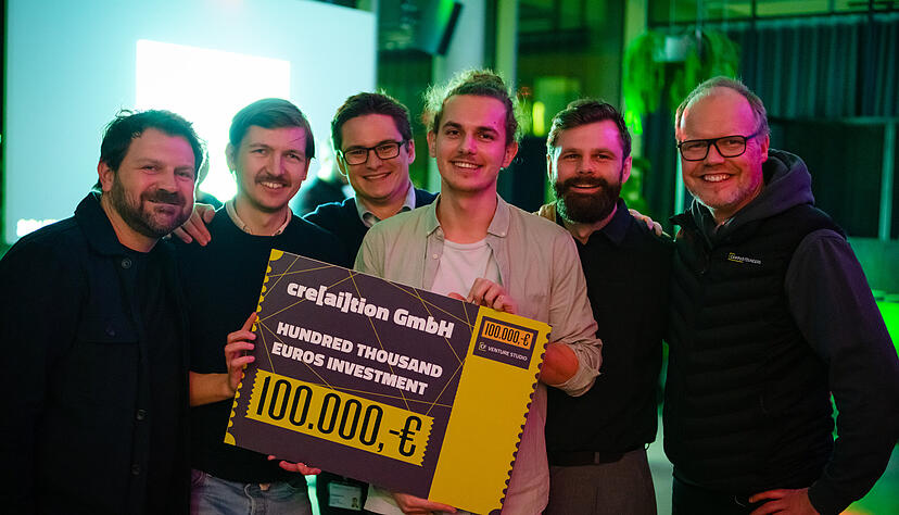 Creaitive.io hat die 100.000-Euro-Unterstützung im Rahmen des Venture Studios erhalten. Creaitive.io hat die 100.000-Euro-Unterstützung im Rahmen des Venture Studios erhalten.