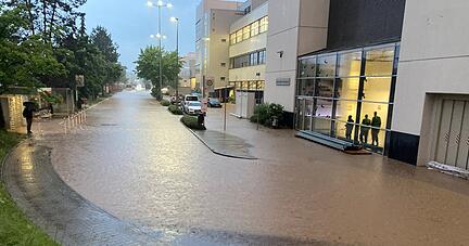 Überschwemmung in Neckarsulm
