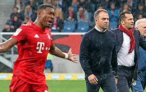 Was macht ihr da? Eine Bayern-Fraktion (von links) mit David Alaba, Hansi Flick, Hasan Salihamidzic und Hermann Gerland auf dem Weg zum Gästeblock. Foto: Andreas Veigel Was macht ihr da? Eine Bayern-Fraktion (von links) mit David Alaba, Hansi Flick, Hasan Salihamidzic und Hermann Gerland auf dem Weg zum Gästeblock. Foto: Andreas Veigel