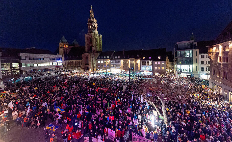 Demo gegen Rechtsextremismus und für Demokratie in Heilbronn