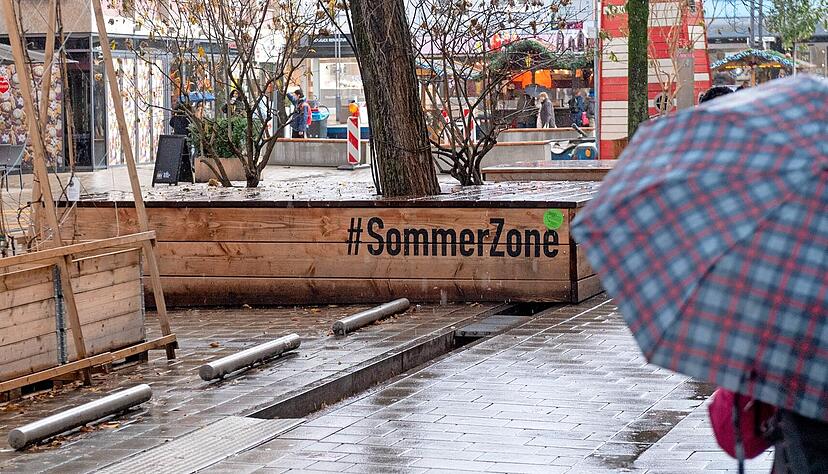 Besonders attraktiv sieht die Heilbronner Sommerzone in der Lohtorstraße im Winter nicht gerade aus. Der Regen und die fallenden Blätter von Bäumen und Sträuchern tun ihr Übriges.