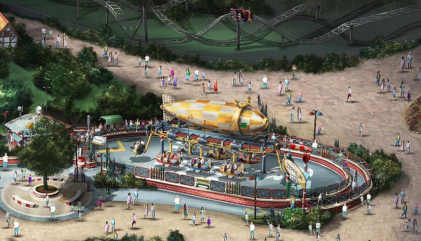 So wird das neue Fahrgesch&auml;ft "Luftikus" im Erlebnispark Tripsdrill aussehen.