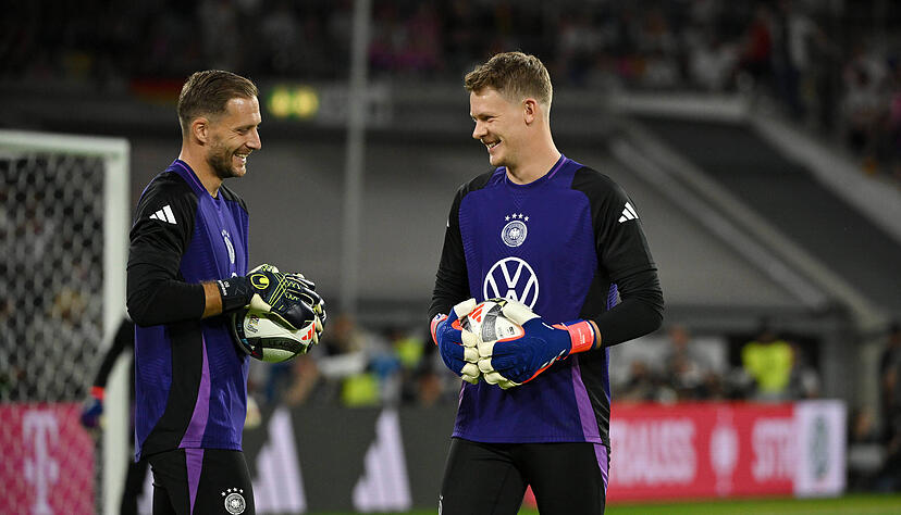 Oliver Baumann von der TSG Hoffenheim (l.) und Alexander Nübel vom VfB Stuttgart gelten als heiße Kandidaten für das DFB-Tor. Oliver Baumann von der TSG Hoffenheim (l.) und Alexander Nübel vom VfB Stuttgart gelten als heiße Kandidaten für das DFB-Tor.