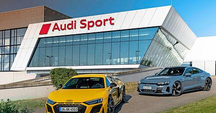 Einzigartig im VW-Konzern: R8 und E-Tron GT sind grundverschieden, werden aber auf einer Montagelinie gemeinsam gefertigt.