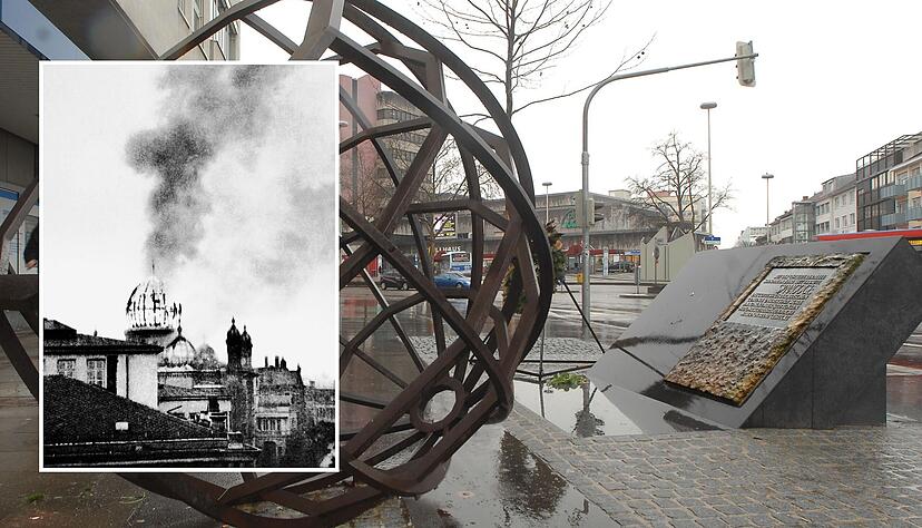 Deutschlandweit wurden damals annähernd 1300 Synagogen zerstört, auch die Heilbronner (kleines Foto). Der Synagogengedenkstein an der Allee 4 (großes Foto) erinnert an den Nazi-Terror.