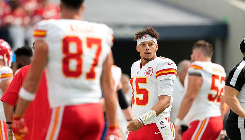 Chiefs-Quarterback Patrick Mahomes führte sein Team zum Sieg. Chiefs-Quarterback Patrick Mahomes führte sein Team zum Sieg.