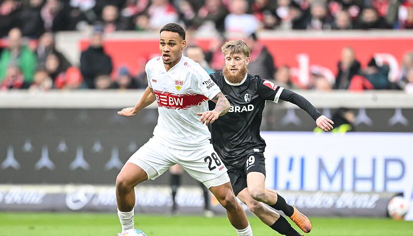 VfB-Profi Nikolas Nartey (l) steht wieder im Europa-League-Kader des VfB Stuttgart. (Archivbild) VfB-Profi Nikolas Nartey (l) steht wieder im Europa-League-Kader des VfB Stuttgart. (Archivbild)