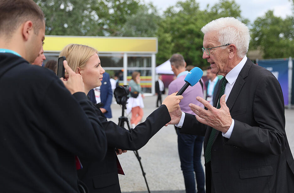 Baden-Württembergs Ministerpräsident Winfried Kretschmann ist Gast der Tech in Heilbronn.