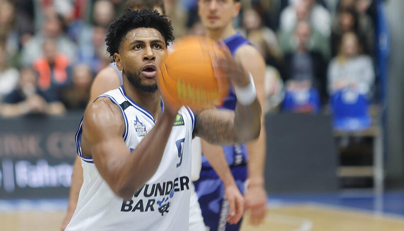 Anthony Gaines war der beste Punktesammler der Hakro Merlins Crailsheim beim knappen Sieg gegen die Artland Dragons.