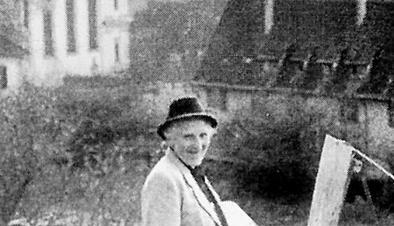 Im Alter wie in der Jugend stand Marie Sieger gerne drau&szlig;en an der Staffelei.