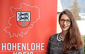 Caroline Bogensch&uuml;tz leitet seit Januar 2021 das neue Amt f&uuml;r Wirtschaftsf&ouml;rderung und Tourismus im Landratsamt Hohenlohekreis. 
Foto: privat