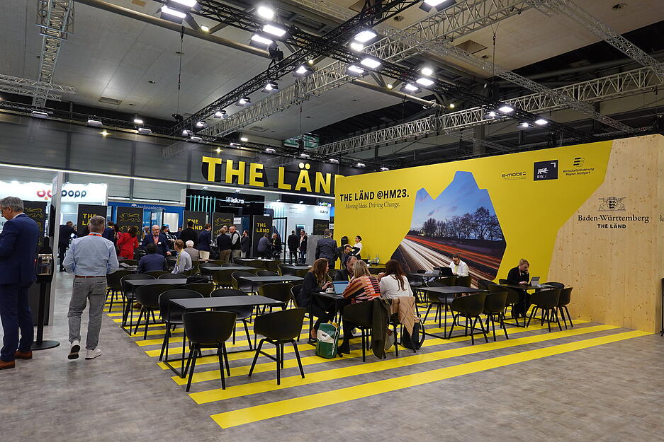 The L&auml;nd hat in Halle 12 einen Treffpunkt geschaffen, gemeinsam mit zahlreichen Unternehmen aus Baden-W&uuml;rttemberg