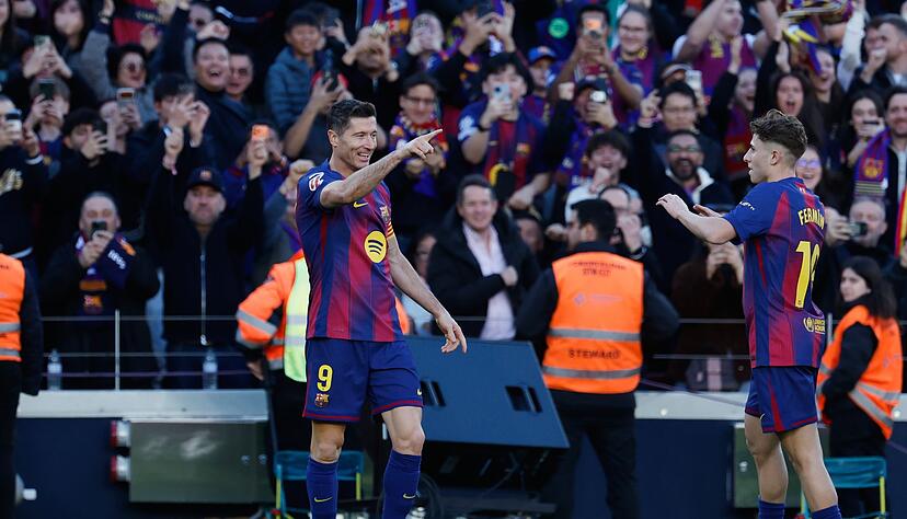 Robert Lewandowski erzielte das 1:0 f&uuml;r den FC Barcelona gegen Mallorca.