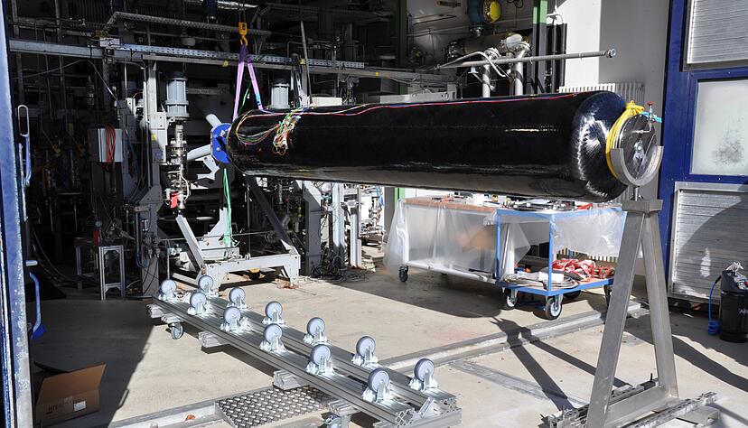 Triebwerkstest der Firma HyImpulse aus Neuenstadt beim DLR in Lampoldshausen