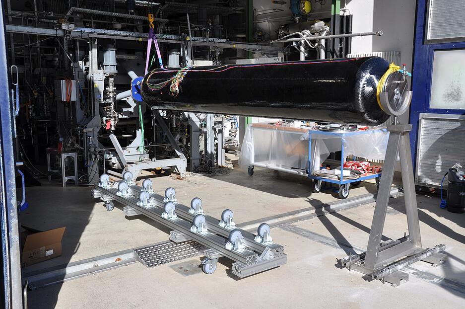 Triebwerkstest der Firma HyImpulse aus Neuenstadt beim DLR in Lampoldshausen