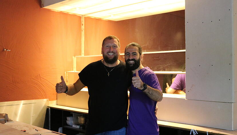 Die Gastronomen Victor Fortu und Reneh Geoges eröffnen ein neues Restaurant in der Heilbronner Neckarmeile