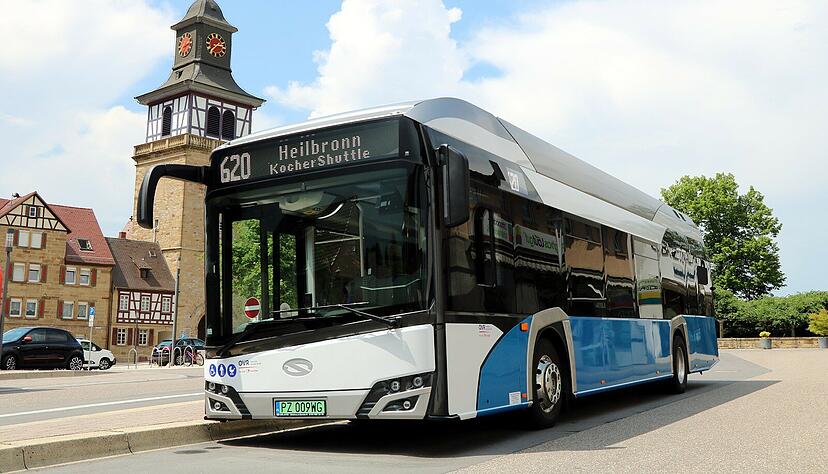 Schnell und klimaneutral von Neuenstadt nach Heilbronn mit dem Bus fahren: Die Idee einer Stadtbahn auf R&auml;dern ist Teil eines F&ouml;rderantrags an das Land. Getestet wurde sie k&uuml;rzlich mit einem Wasserstoffbus einer polnischen Firma.
Foto: privat