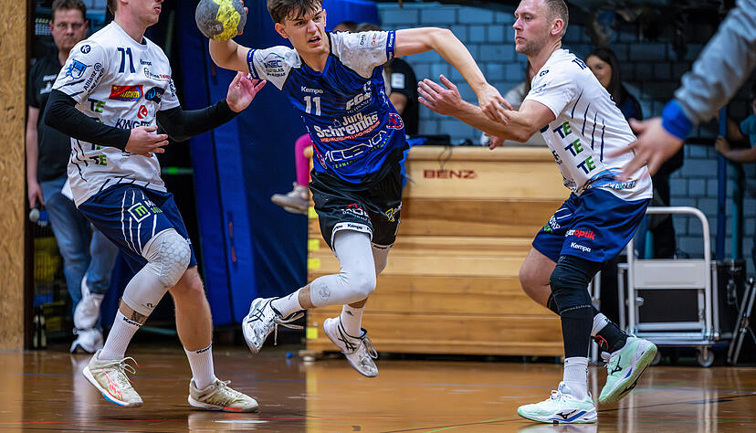 Weinsbergs Spielmacher Nicolas Ehrlich (Mitte) hat einen enormen Entwicklungssprung gemacht und ist Top-Torschütze seines Teams. Weinsbergs Spielmacher Nicolas Ehrlich (Mitte) hat einen enormen Entwicklungssprung gemacht und ist Top-Torschütze seines Teams.