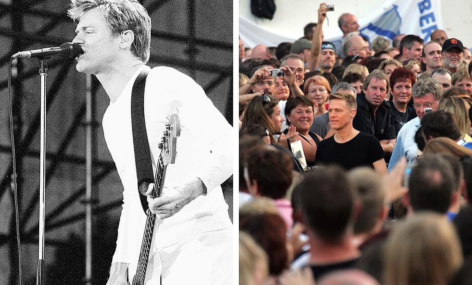 Zusammengestellt von Archiv und Dokumentation der Heilbronner Stimme - Bryan Adams ist seit Jahrzehnten ein Star. Seine Konzerte haben ihn schon häufiger in die Region Heilbronn geführt. 2025 wird Bryan Adams bei Würth-Open-Air in Künzelsau auftreten.