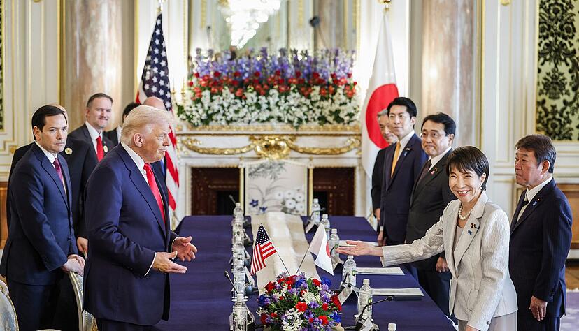 USA und Japan stärken ihr Bündnis. USA und Japan stärken ihr Bündnis.