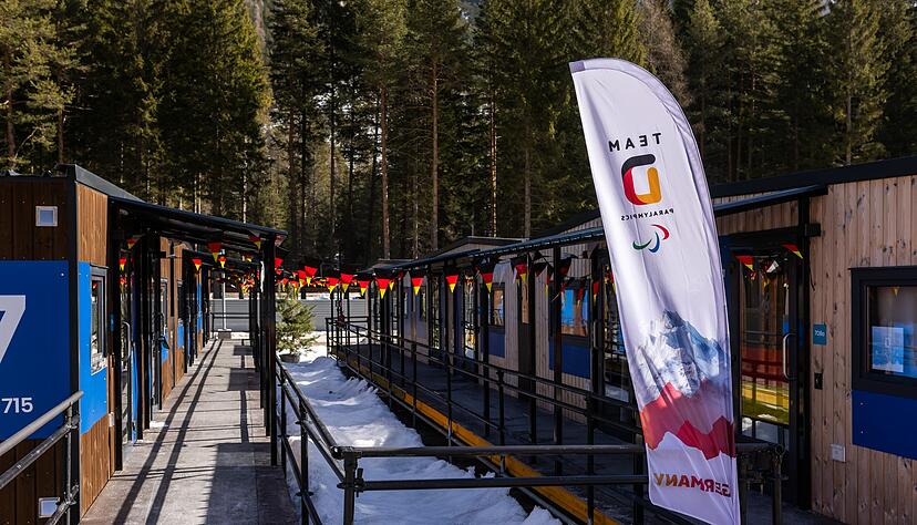 Das olympische Dorf in Cortina.