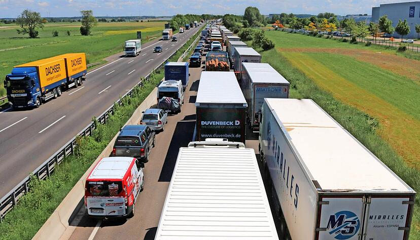 Die A6 hier beim Gewerbepark Hohenlohe. Foto: Archiv