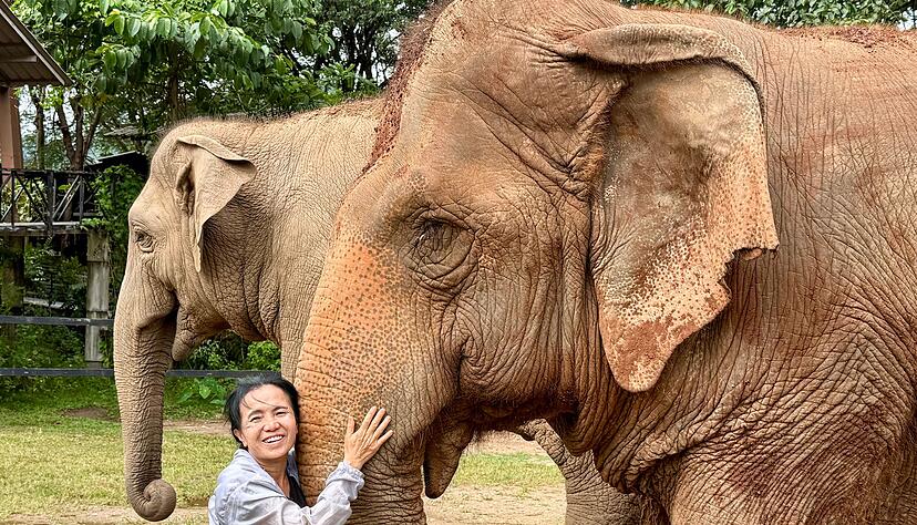 Schon mit 17 entschied Lek, ihr Leben den Elefanten zu widmen. Schon mit 17 entschied Lek, ihr Leben den Elefanten zu widmen.