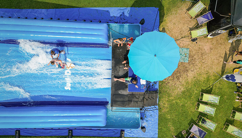 So wird die mobile Surfwelle beim zehnten Lichterfest aussehen.